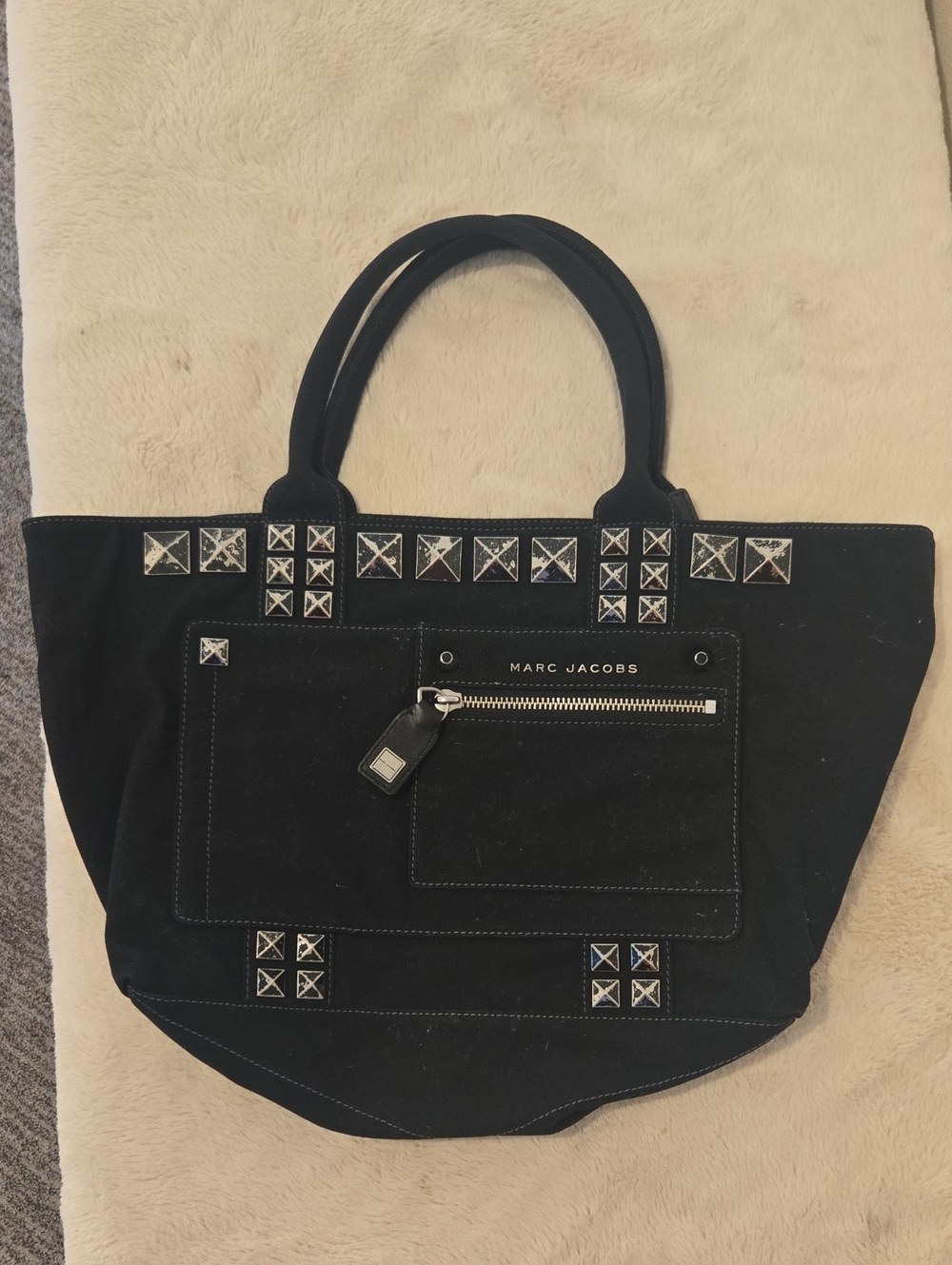 Marc Jacobs Canvas Studded Shoulder Bag